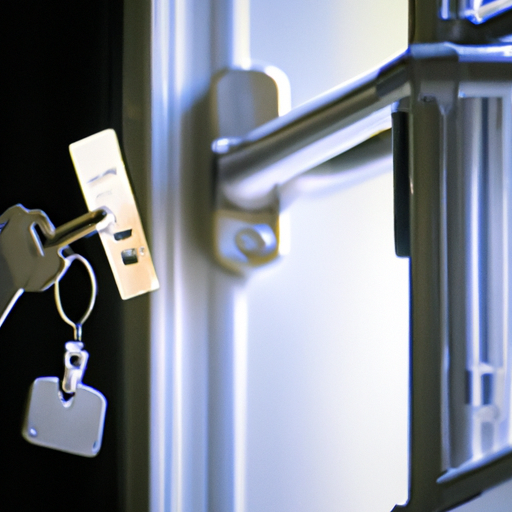 תמונה של מפתח ומנעול מסורתיים לצד מערכת דלתות נפתחת מודרנית.